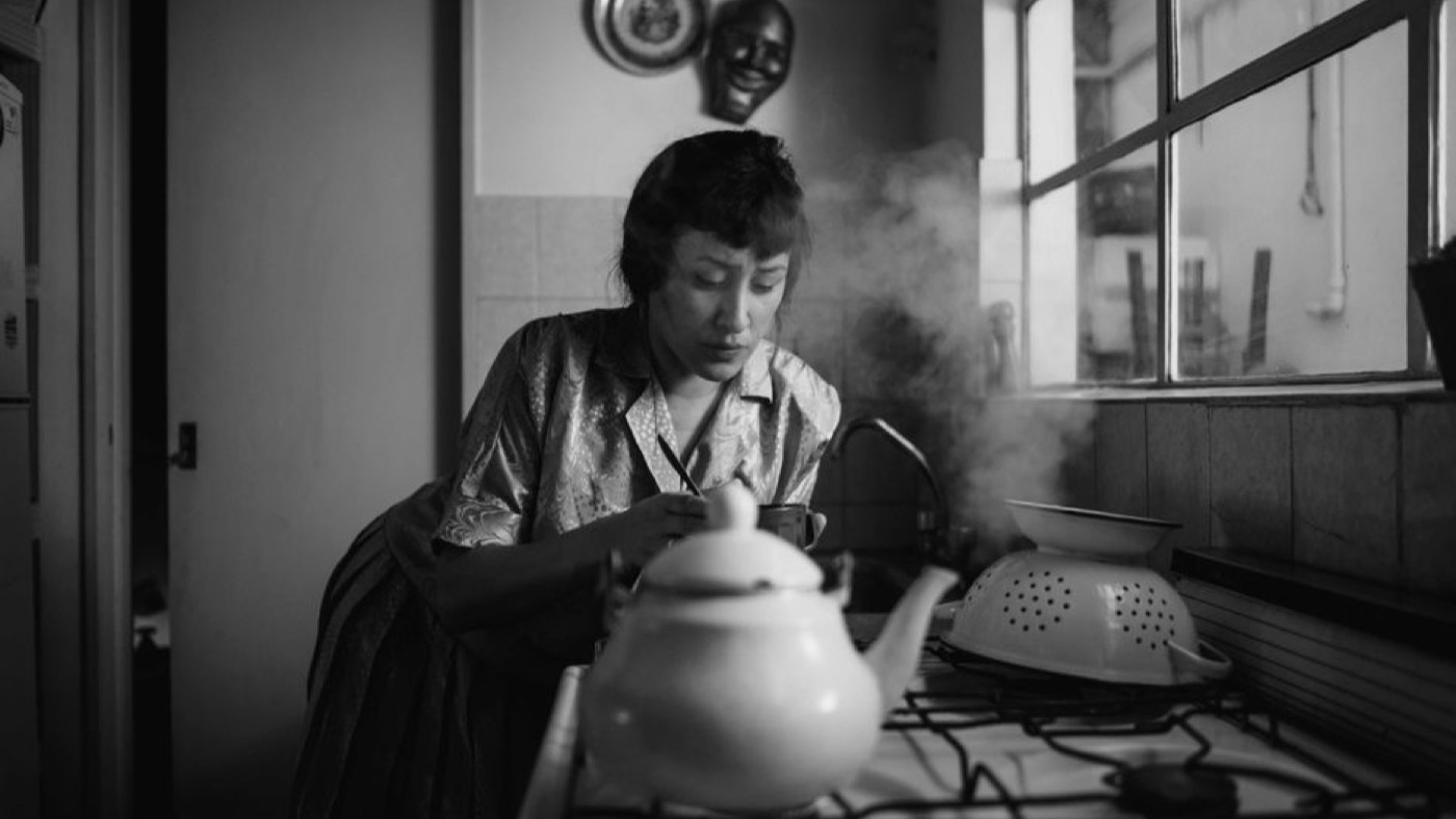 A woman in her fifties at home