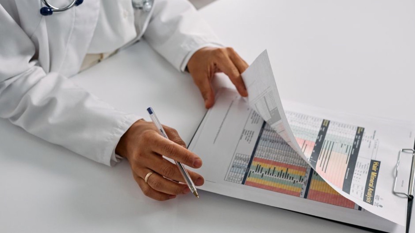 A physician and patient in conversation